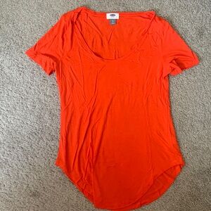 Orange ‘Flowy’ Old Navy Short Sleeve Shirt